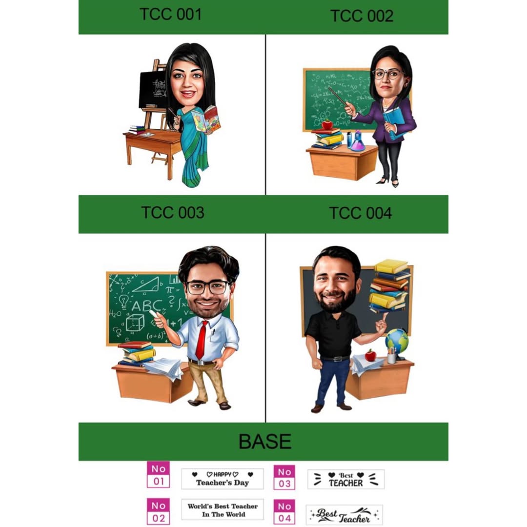 Personalized Teacher Caricature Table Top