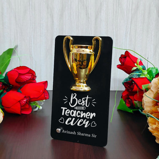 Customised Metal Trophy For Teacher