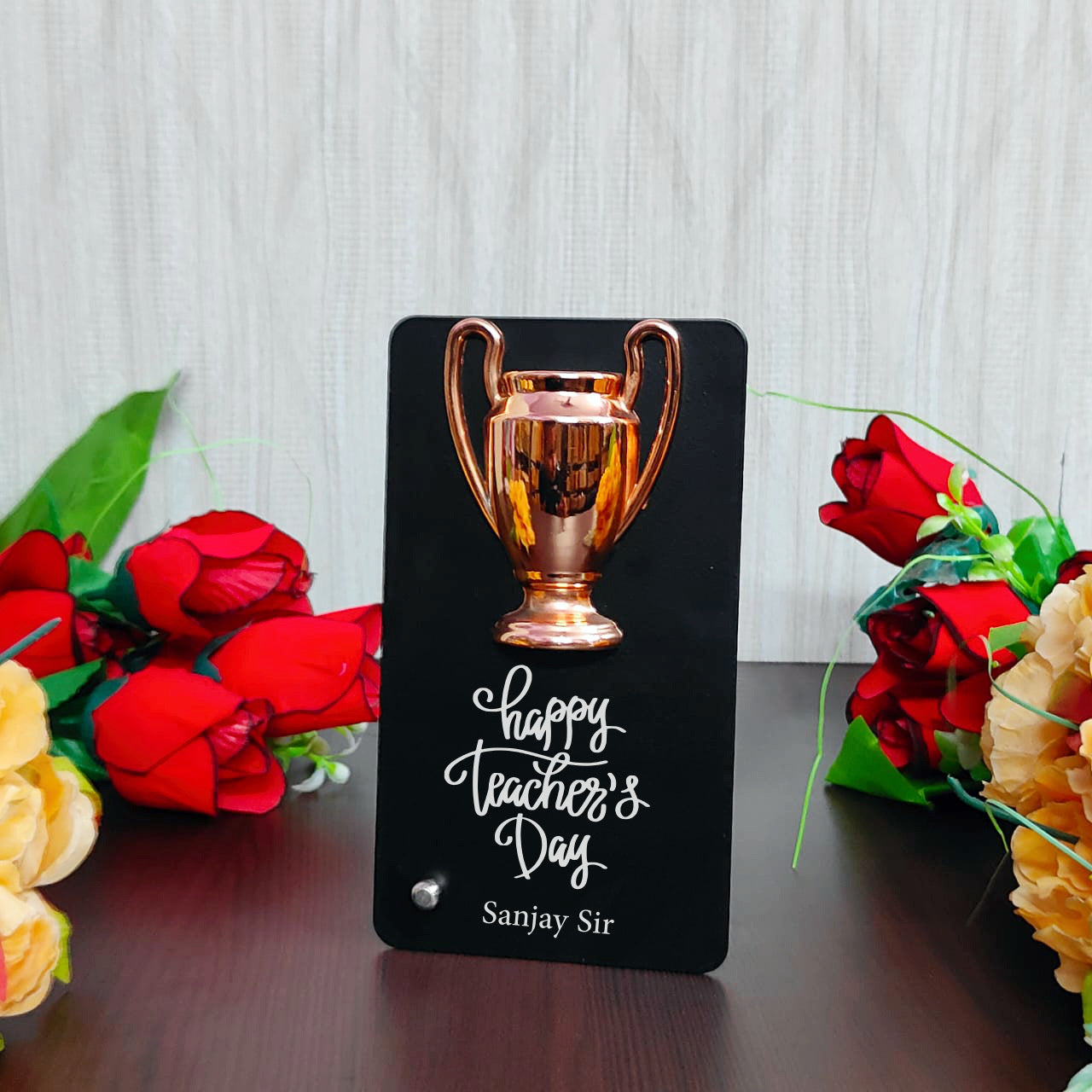 Customised Metal Trophy For Teacher