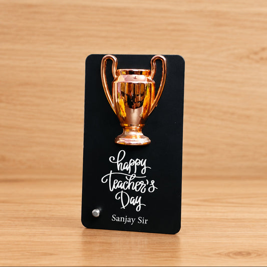 Customised Metal Trophy For Teacher