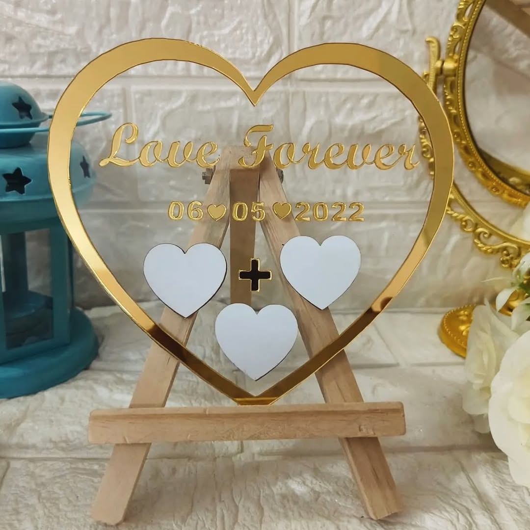 Customised Couple Thumb Print Frame With Text & Name Print