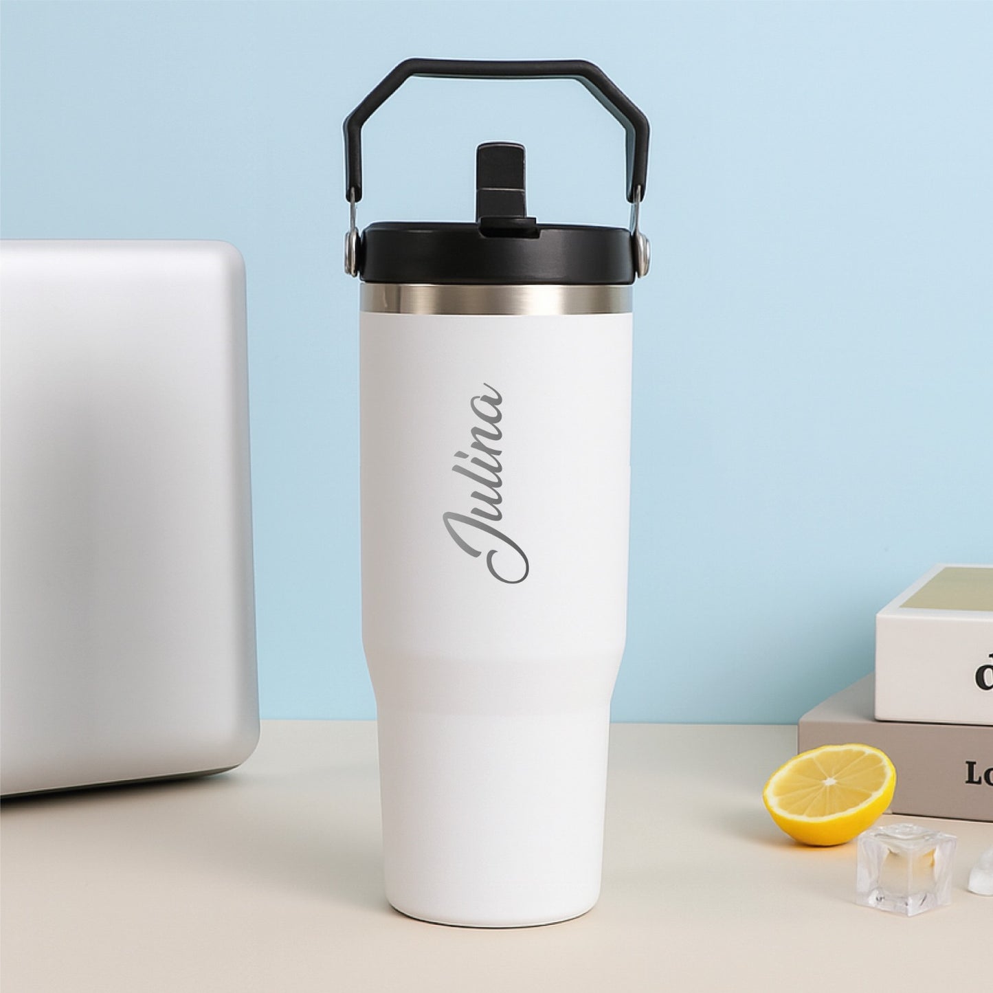 Premium Personalized Handle Tumbler – 900 ML