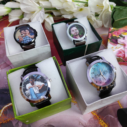 Personalized Leather Wrist Watch For Men