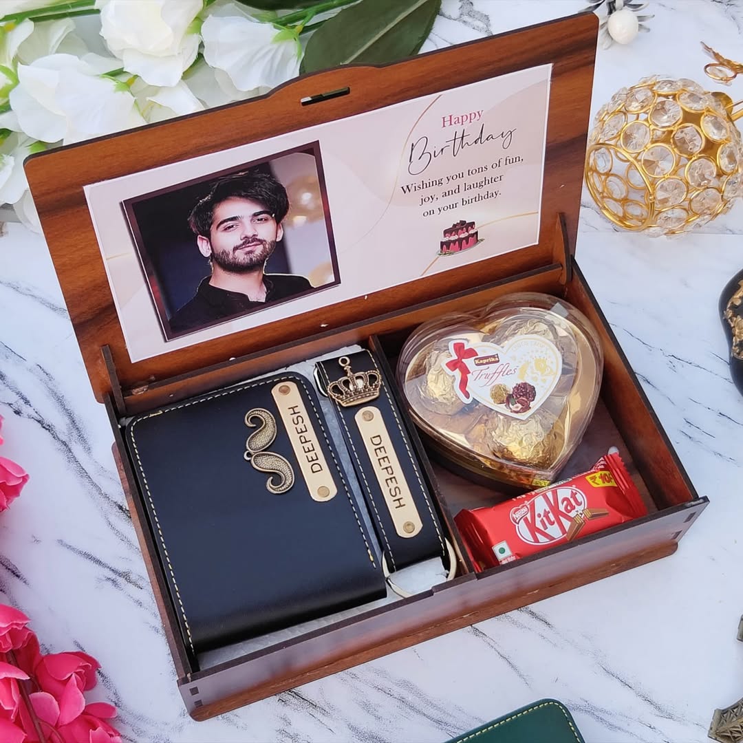 Wooden Box Hamper For Him