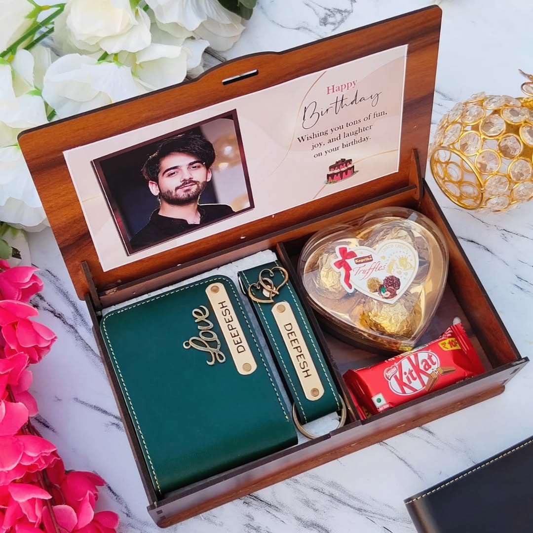 Wooden Box Hamper For Him