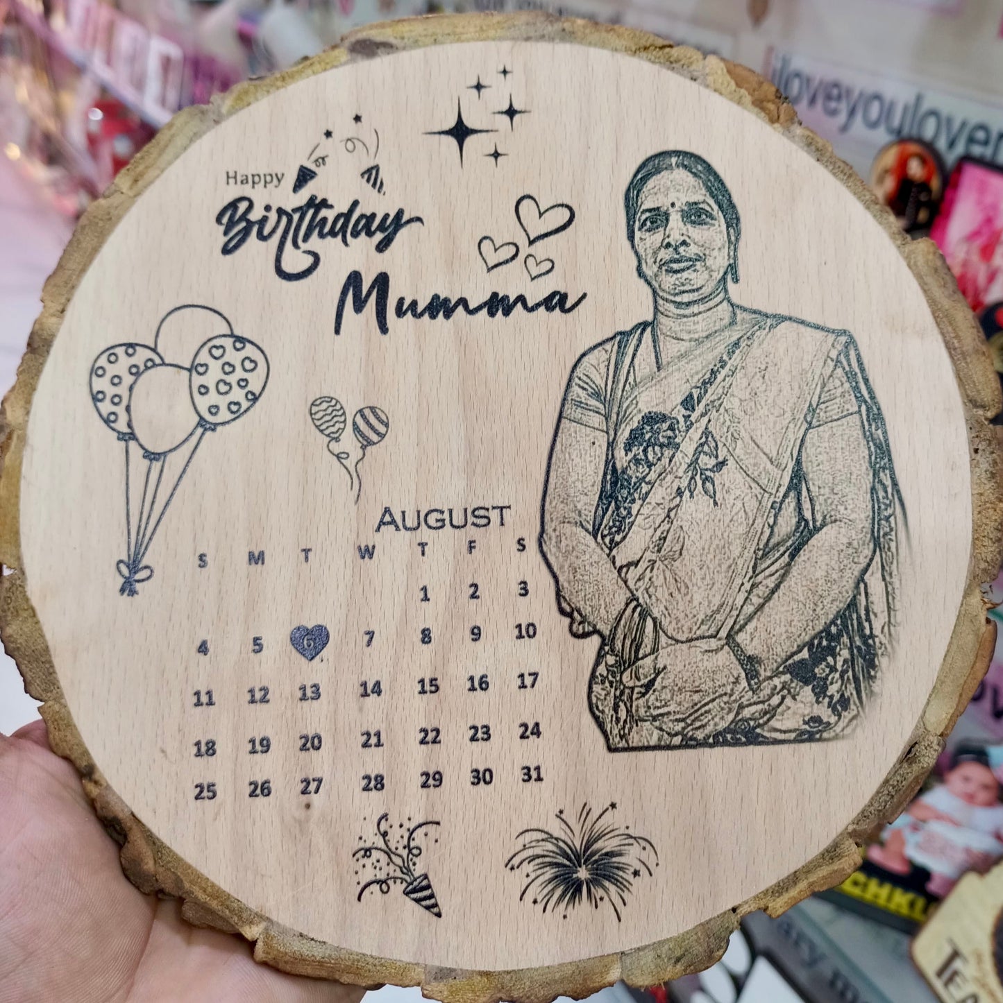 Personalized Wooden Plank With Stand