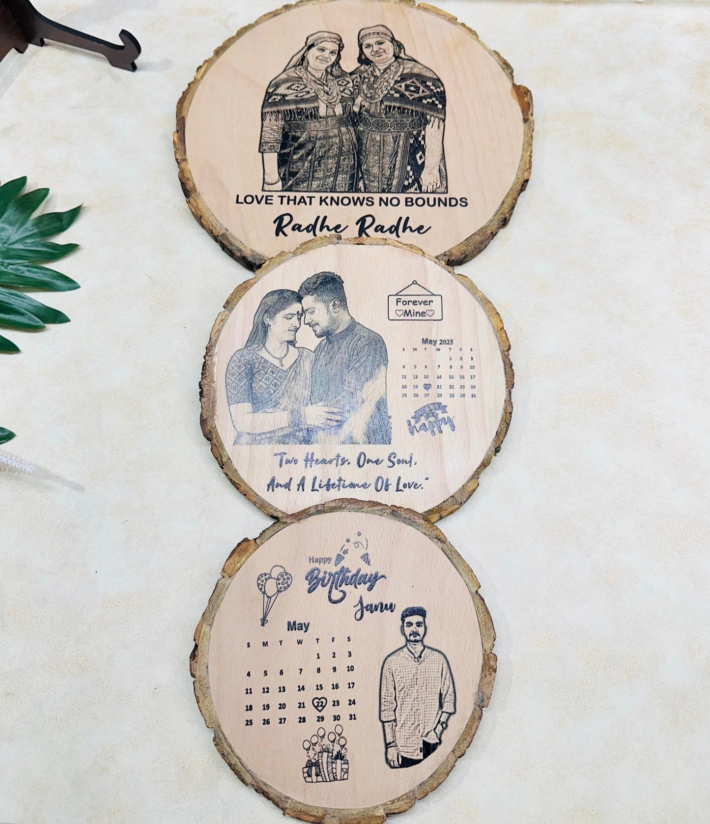 Personalized Wooden Plank With Stand