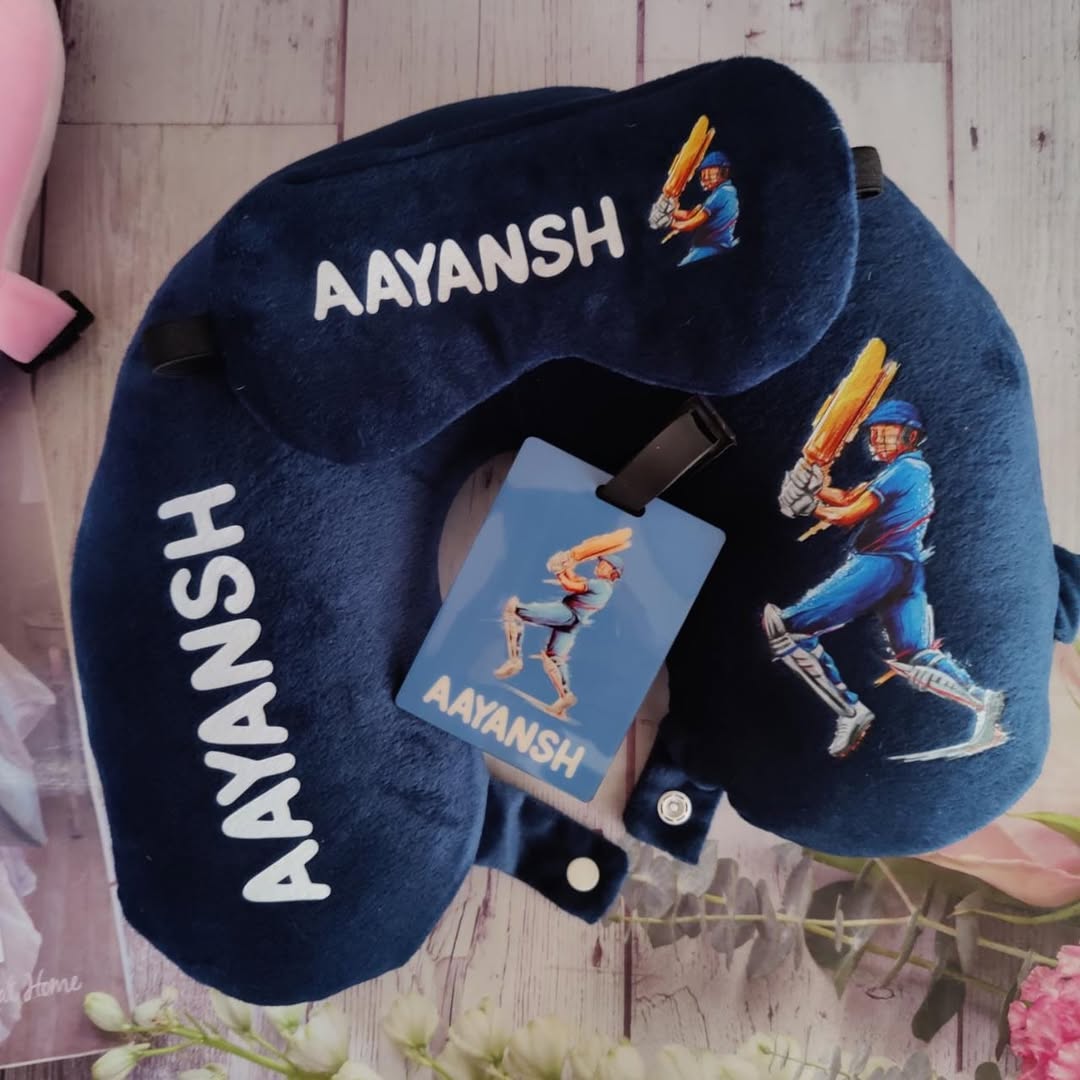 Personalized Travel Neck Pillow Combo