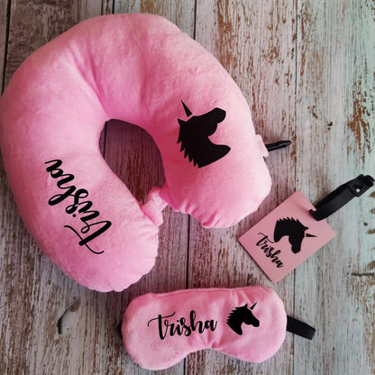 Personalized Travel Neck Pillow Combo