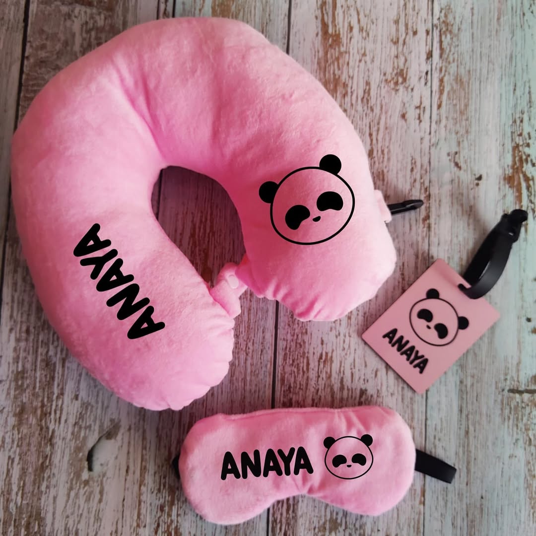 Personalized Travel Neck Pillow Combo