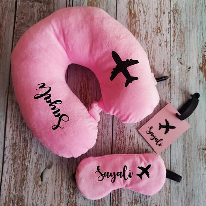 Personalized Travel Neck Pillow Combo