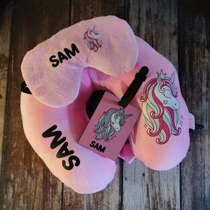 Personalized Travel Neck Pillow Combo