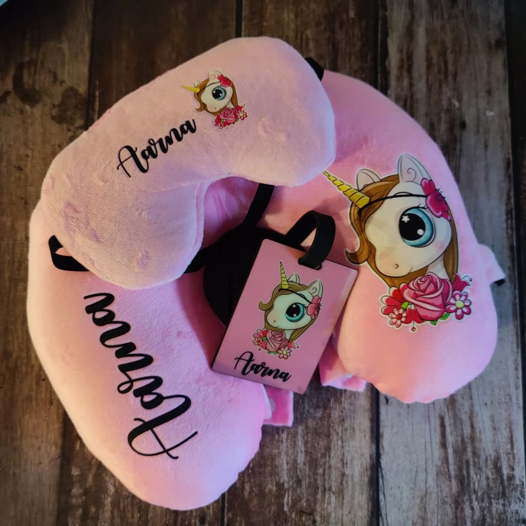Personalized Travel Neck Pillow Combo