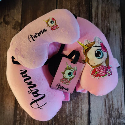 Personalized Travel Neck Pillow Combo